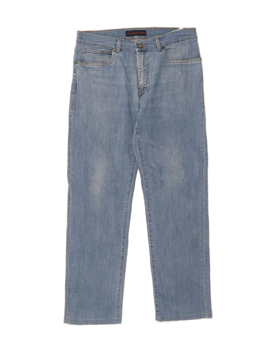 TRUSSARDI Mens Straight Jeans W34 L30 Blue Vintage Trussardi and Second-Hand Trussardi from Messina Hembry 