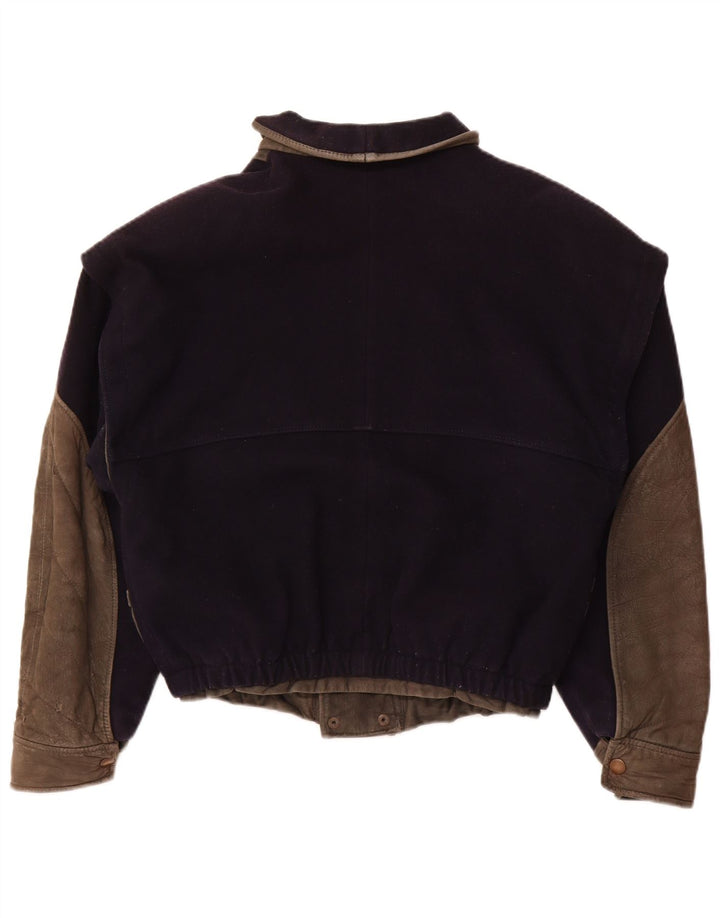 Jaqueta bomber feminina VITTORIO FORTI IT 46 grande viscose azul marinho