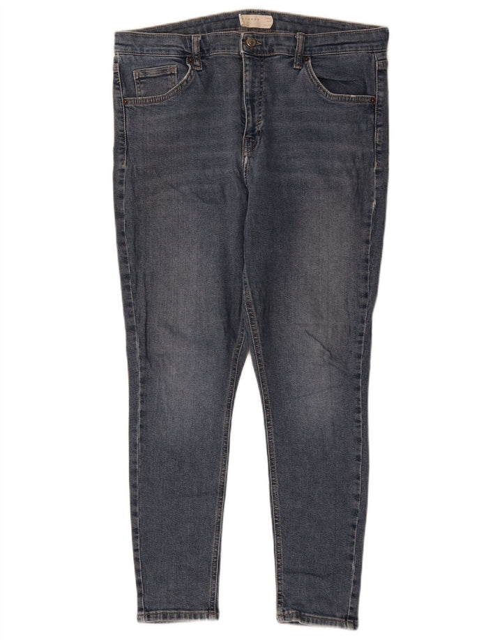 Topshop feminino Jamie Skinny Jeans W34 L25 azul poliéster