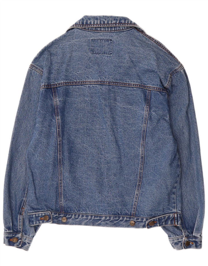 Jaqueta jeans masculina vintage UK 38 azul médio