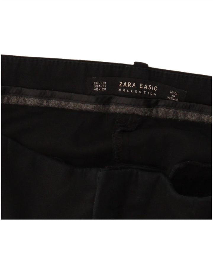 ZARA Calça Chino Feminina Slim EU 38 Pequeno W28 L27 Preta