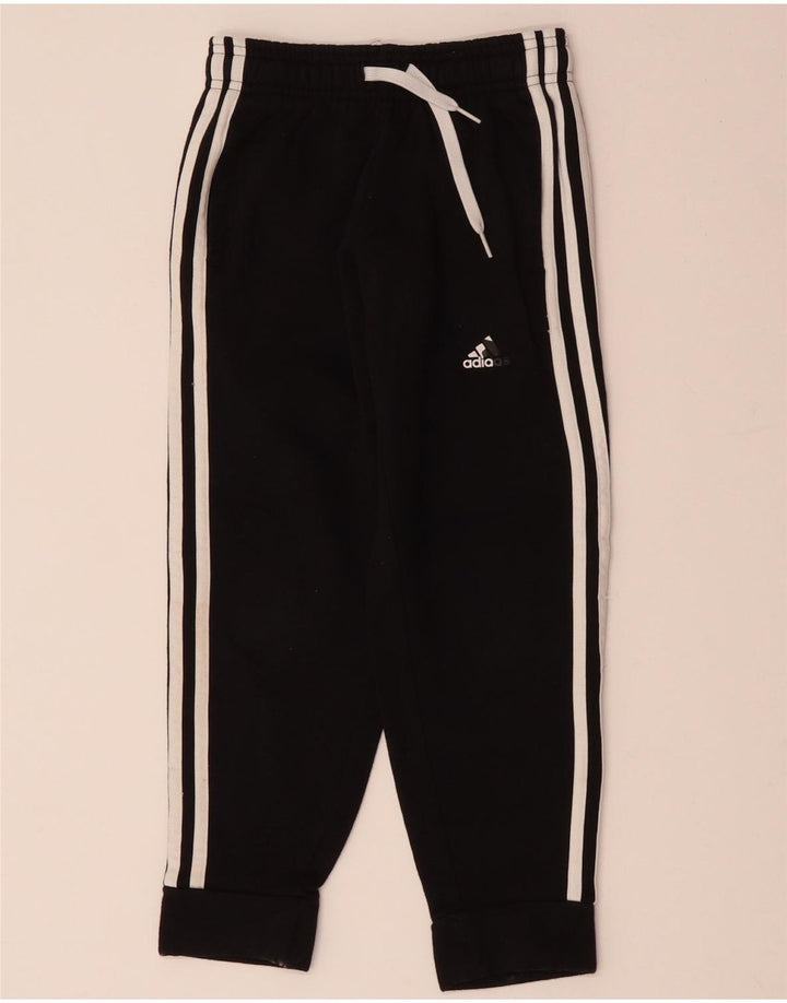 ADIDAS Meninos Calças de Treino Joggers 7-8 Anos Algodão Preto