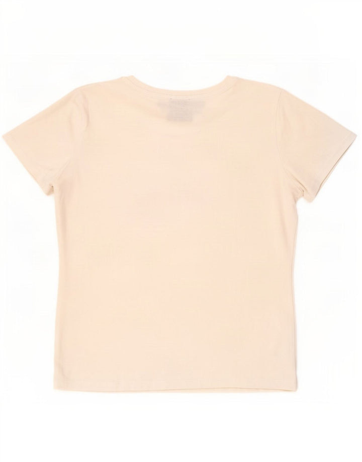 Camiseta feminina Calvin Klein com estampa gráfica grande branca