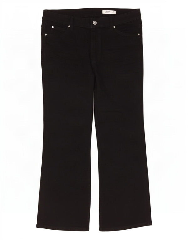 Jeans feminino Marks & Spencer The Eva Crop Bootcut Reino Unido 16 Grande W36 L27 Preto