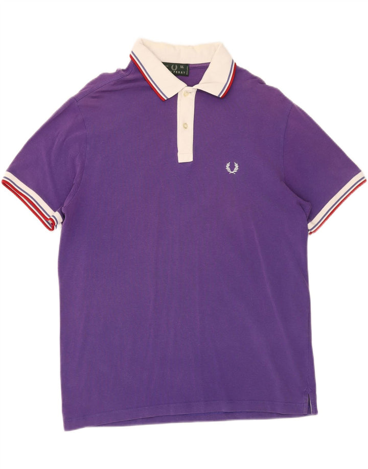 Camisa pólo masculina FRED PERRY XL algodão roxo