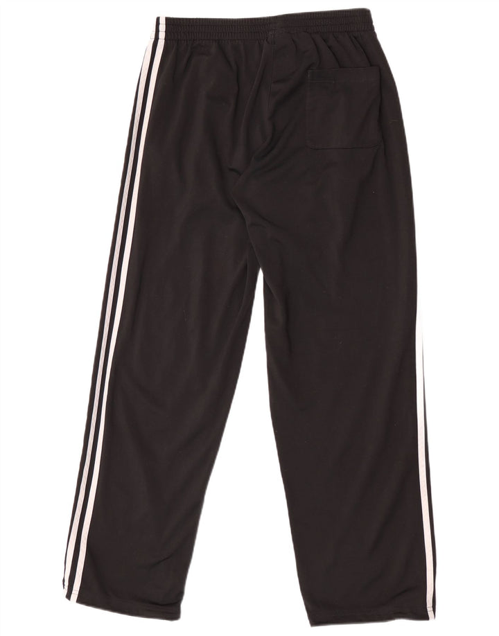 Calças de treino masculinas Adidas UK 38/40 poliéster preto médio