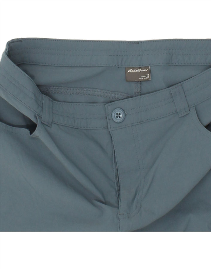 Calça cargo capri feminina EDDIE BAUER US 12 grande W36 L21 azul nylon