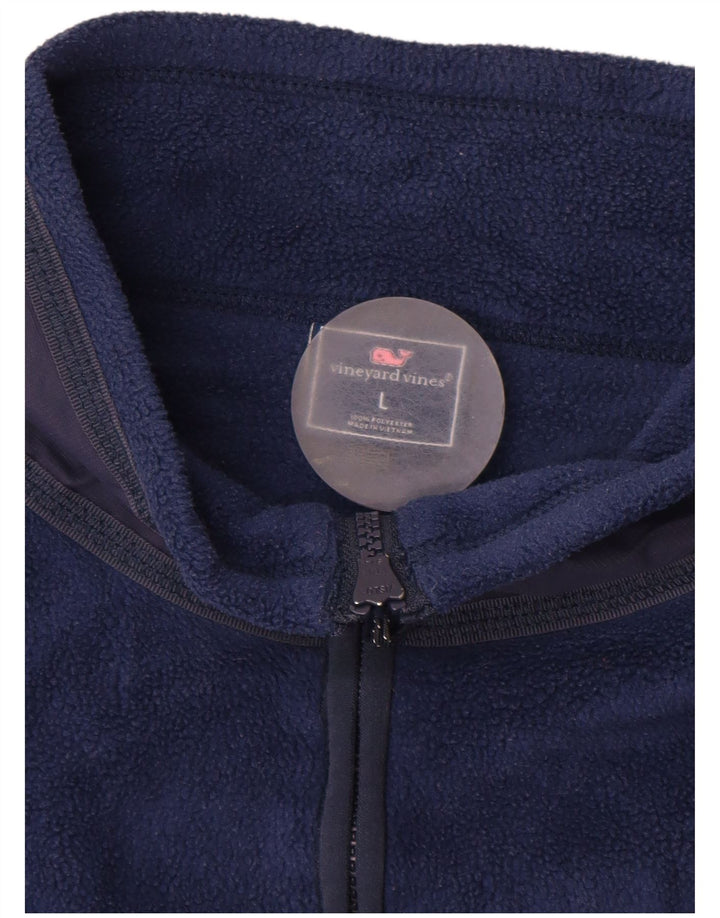 VINEYARD VINES Mens Fleece Gilet UK 40 Grande Poliéster Azul Marinho