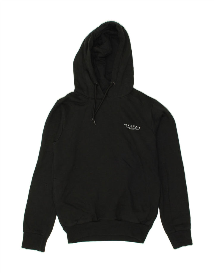 MCKENZIE Mens Hoodie Jumper Small Black Cotton Vintage Mckenzie and Second-Hand Mckenzie from Messina Hembry 