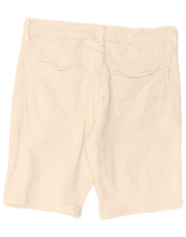 Shorts jeans masculino Marks & Spencer W32 médio algodão branco