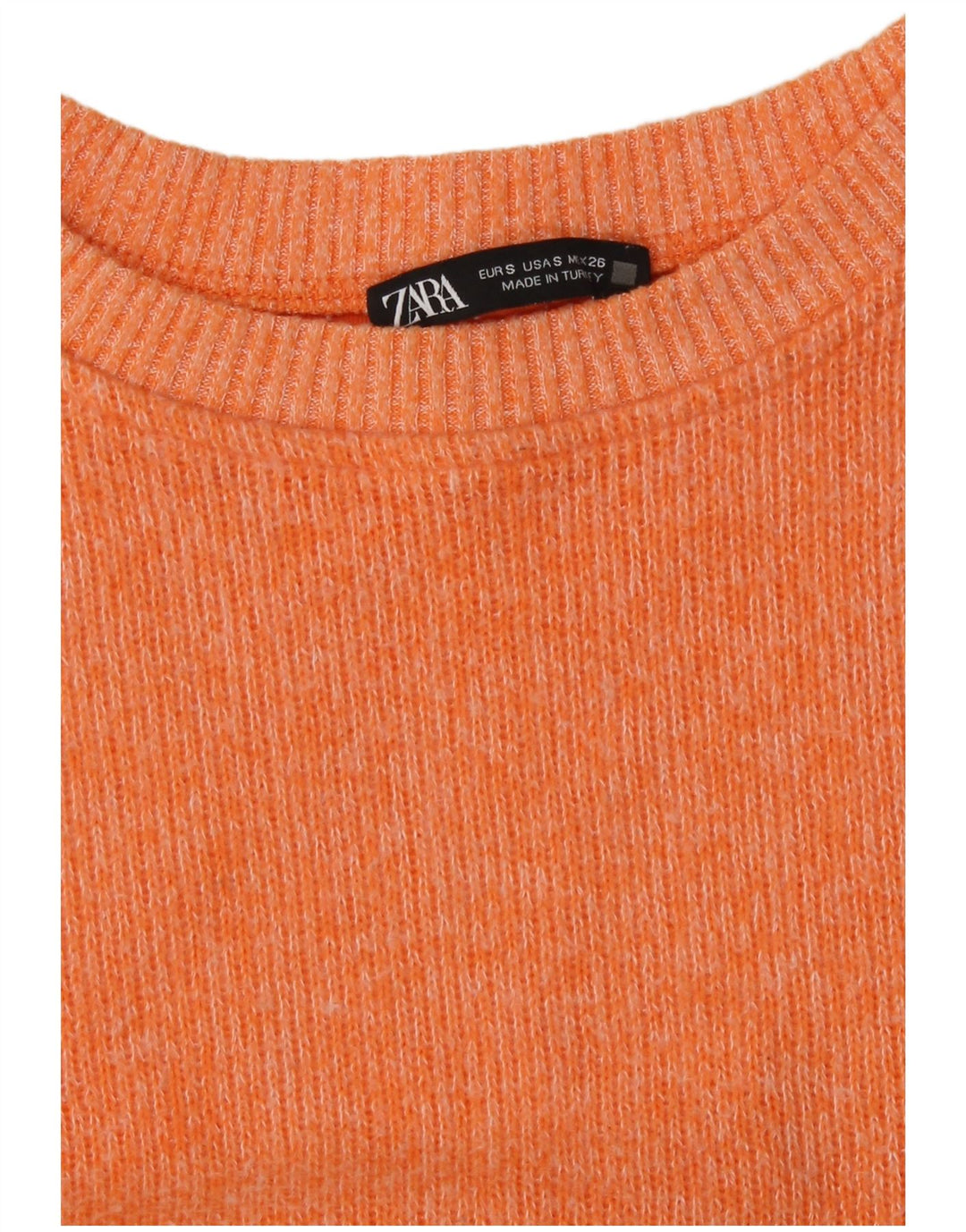 Zara Womens Crop Oversized Top Manga Longa Reino Unido 10 Pequeno Laranja