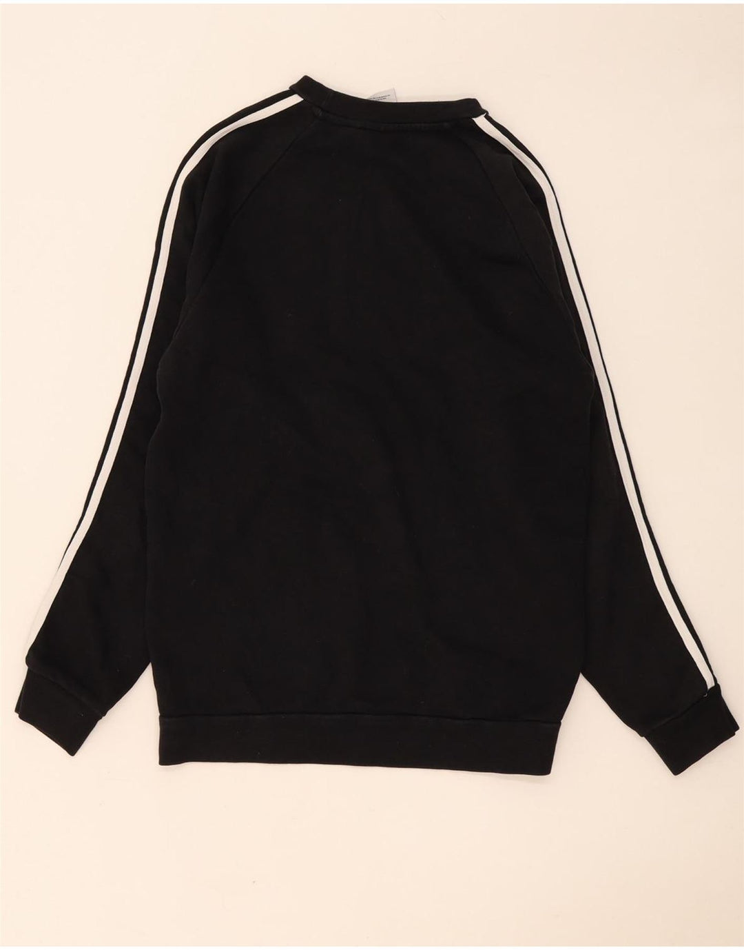 Adidas Mens Moletom Jumper Pequeno Algodão Preto