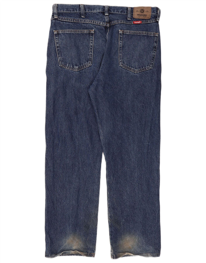 Carrera Mens Regular Fit Straight Jeans W36 L29 Azul Algodão