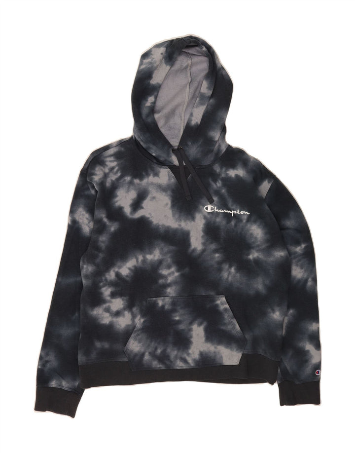 CHAMPION Womens Hoodie Jumper UK 18 XL Grey Tie Dye Cotton Vintage Champion and Second-Hand Champion from Messina Hembry 