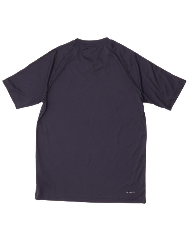 Adidas Mens Aeroready Camiseta Top Pequeno Azul Marinho Poliéster