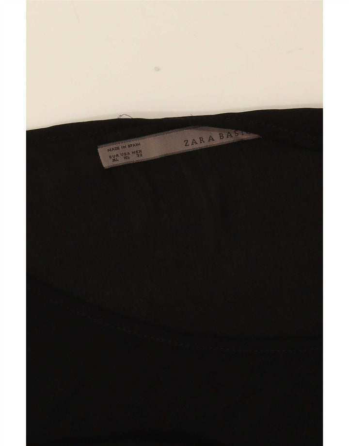 Blusa oversized feminina Zara UK 18 XL preta