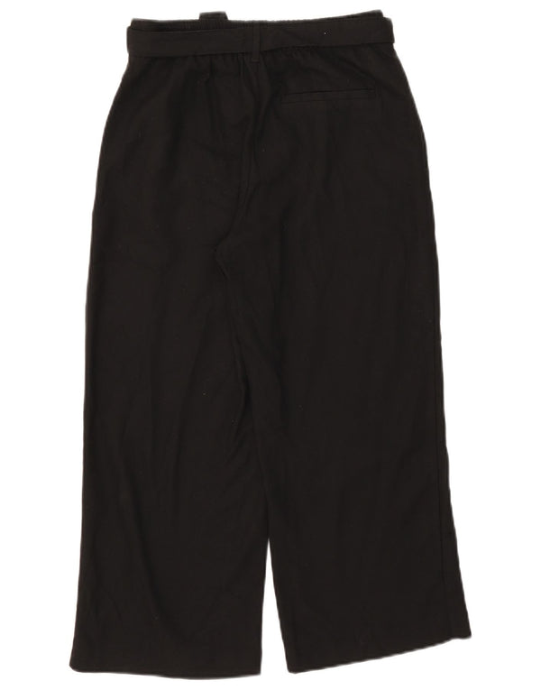 Calça feminina Zara Trafaluc com perna larga XS W24 L22 preta