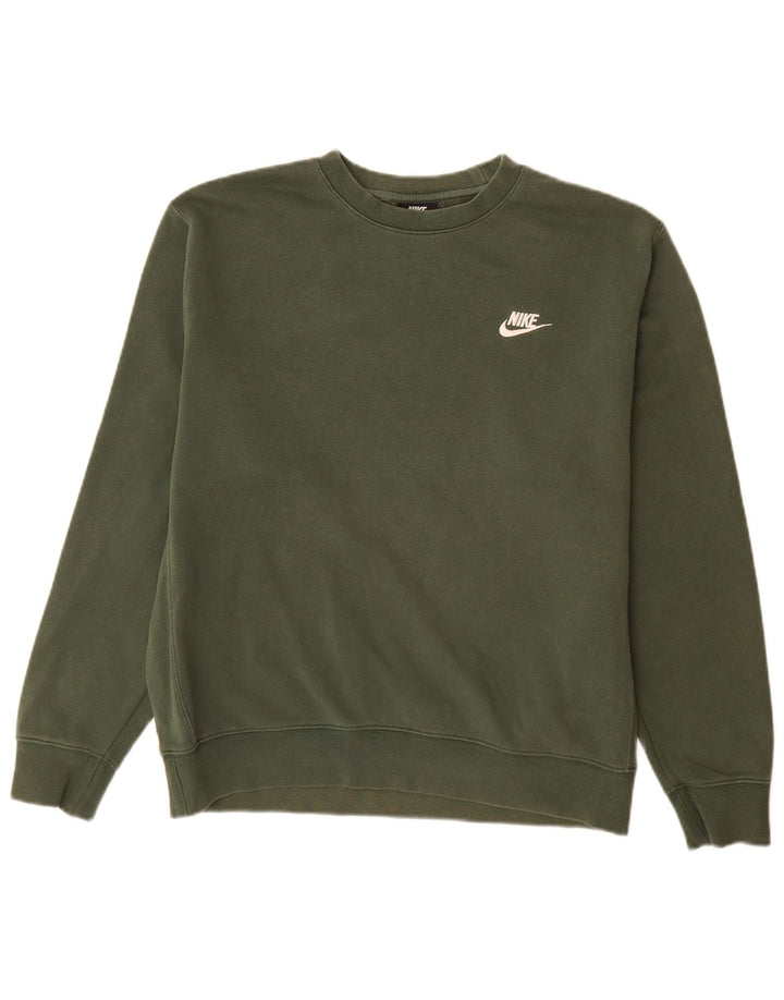 Nike Mens Moletom Jumper Médio Algodão Verde