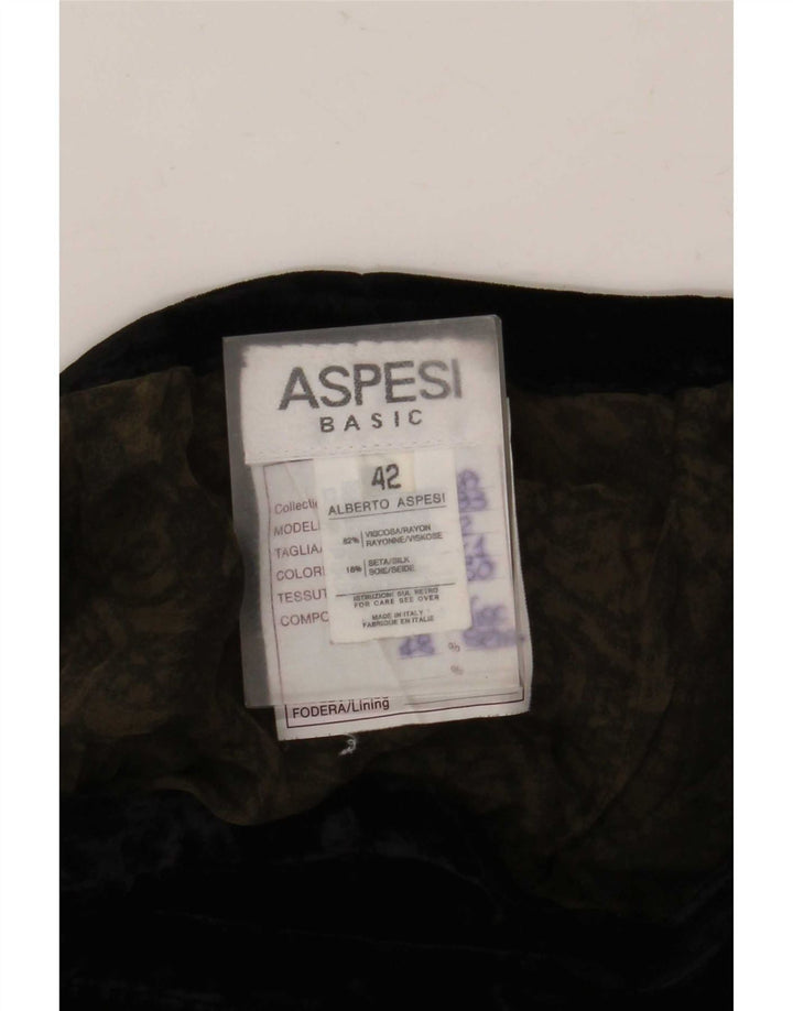 Saia feminina Aspesi Maxi Wrap IT 42 Médio W26 Viscose Paisley Preta