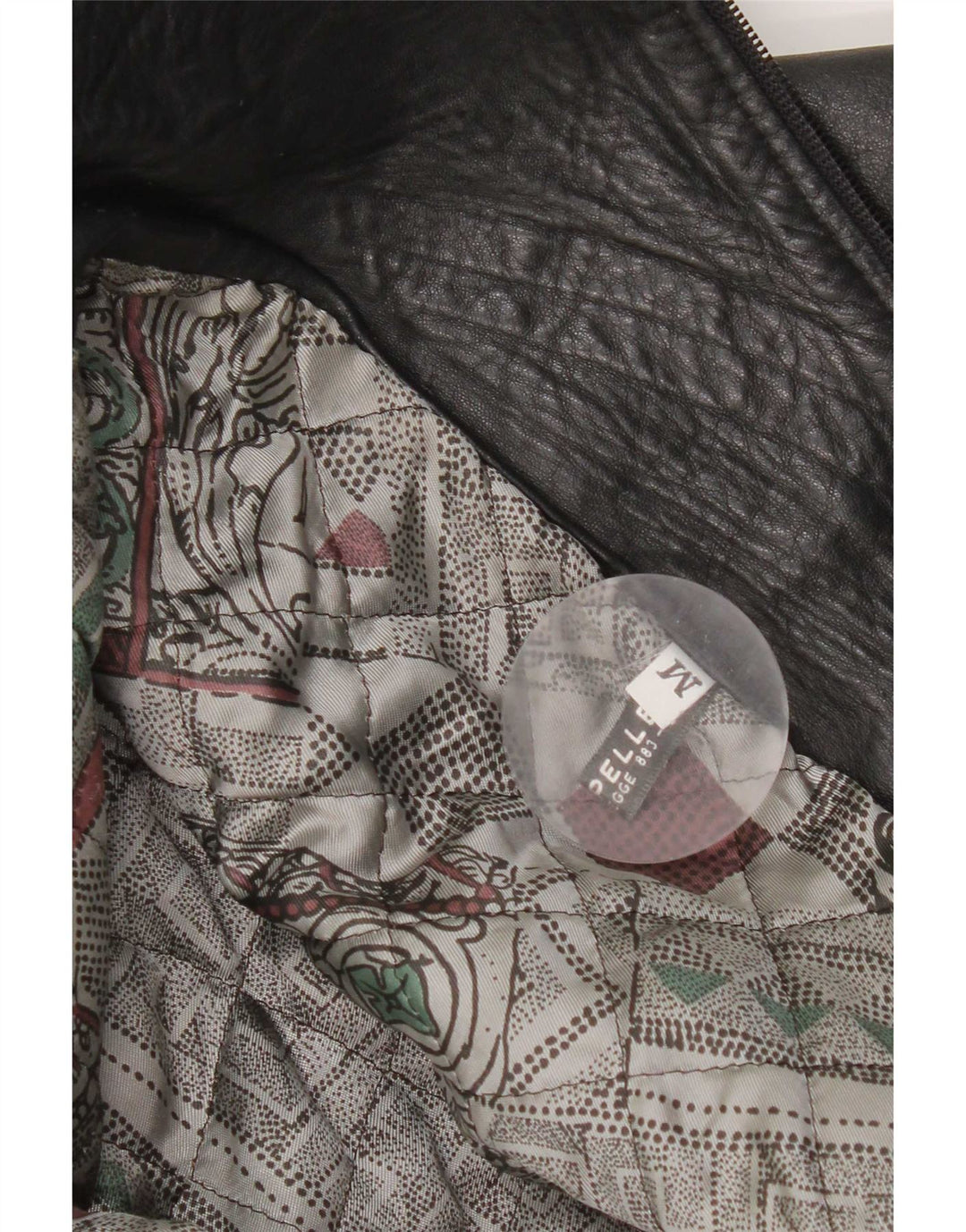 Jaqueta de couro vintage para meninas de 7 a 8 anos, couro preto médio