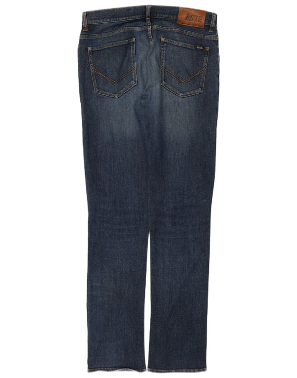 Rifle Masculino Regular Straight Jeans W33 L33 Azul Algodão