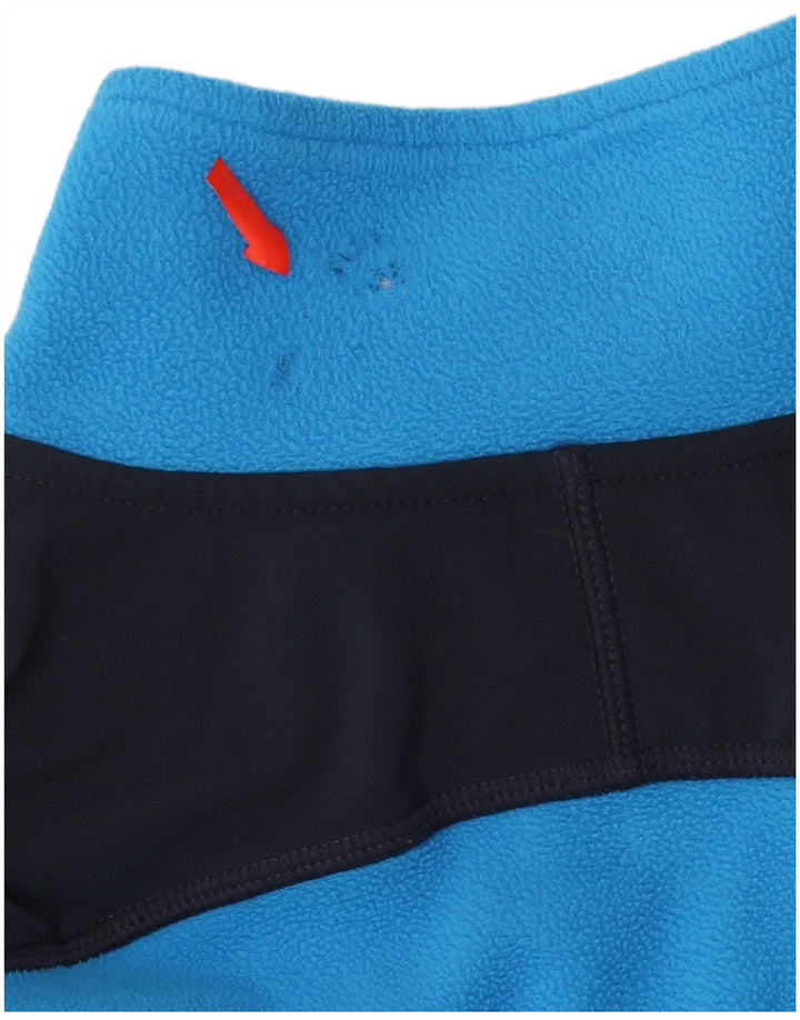 THE NORTH FACE Suéter masculino de lã com gola com zíper e bloco colorido azul médio