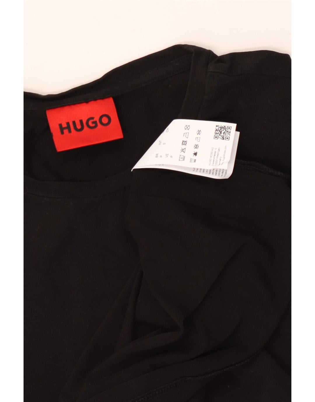 Hugo Boss Mens T-Shirt Top Pequeno Algodão Preto