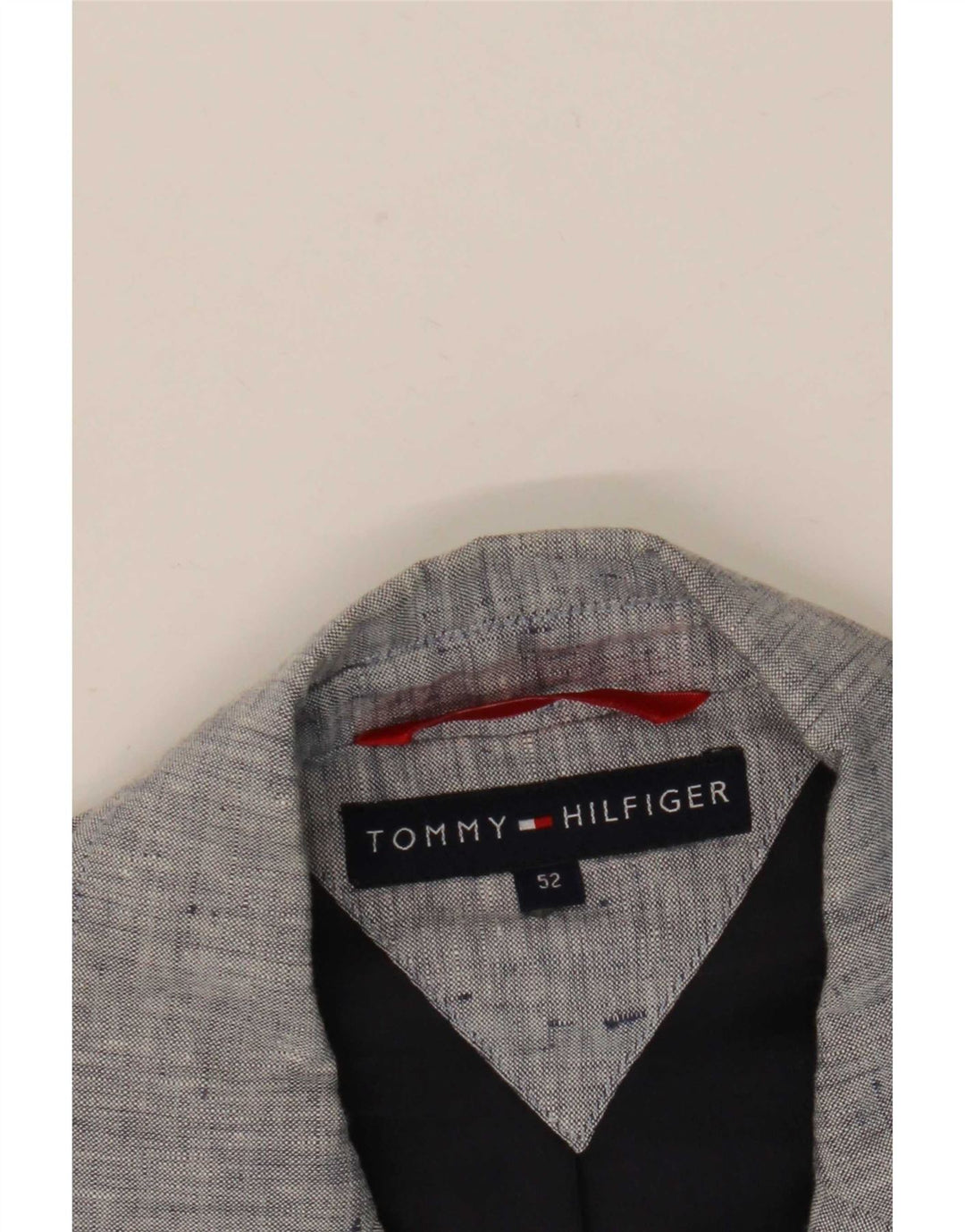Jaqueta blazer masculina Tommy Hilfiger com 3 botões IT 52 XL cinza manchada