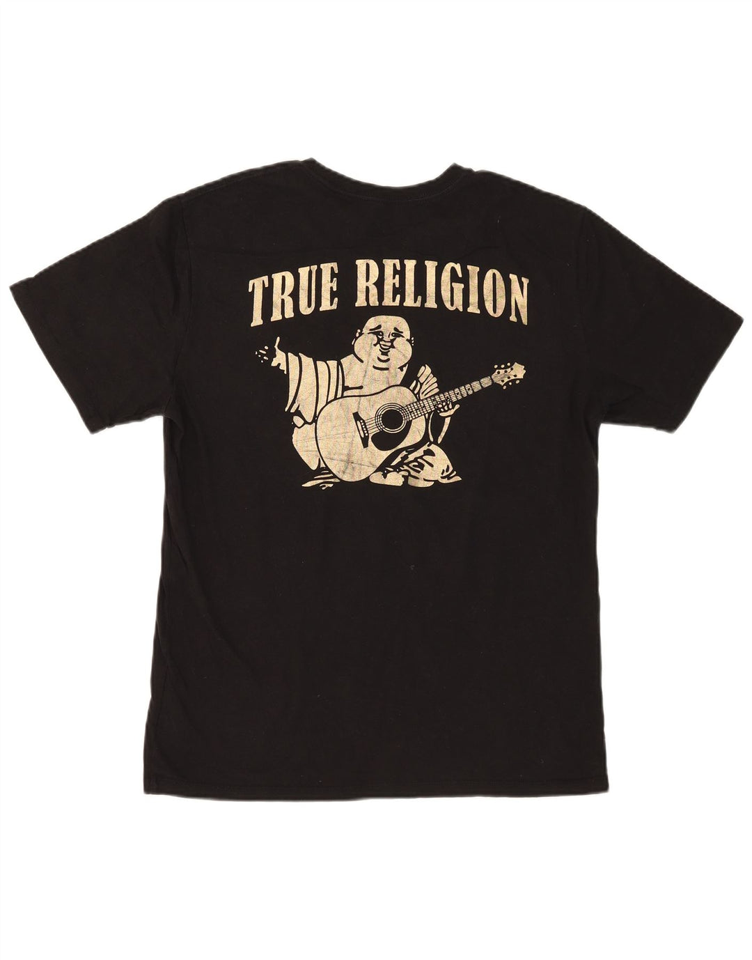 Camiseta gráfica masculina True Religion grande algodão preto