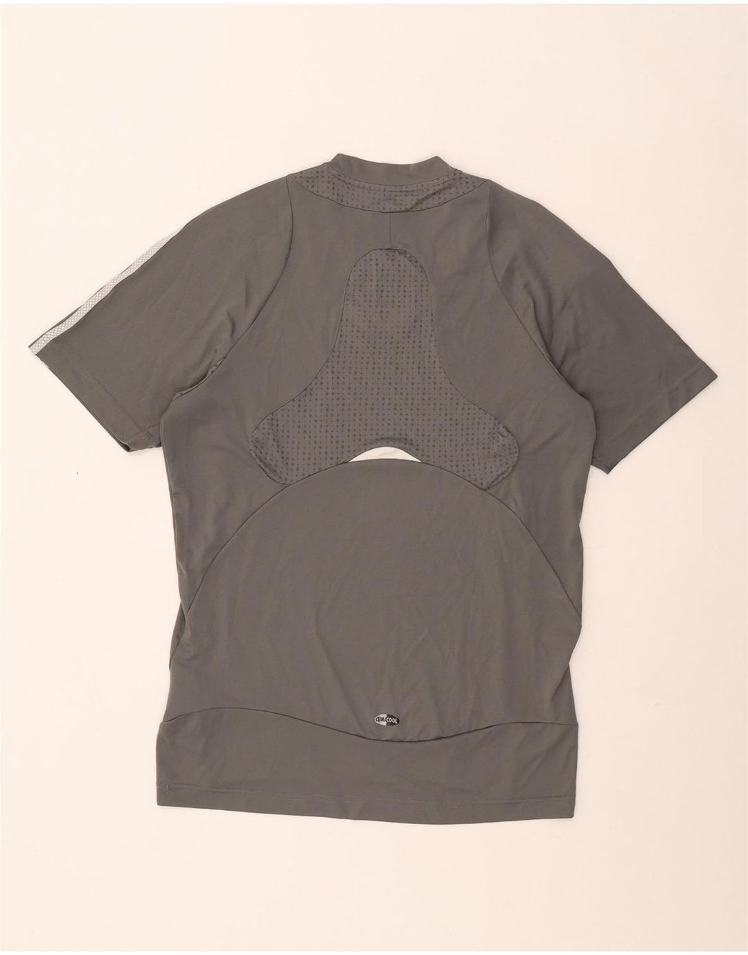 Adidas Masculino Climacool Camiseta Top Pequeno Cinza Colorblock Poliéster