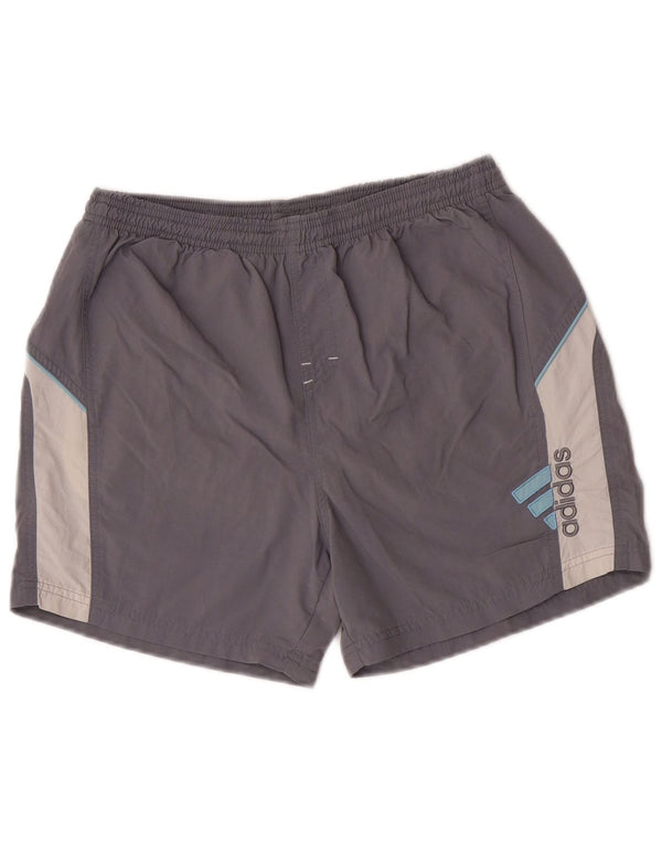 Shorts de natação Adidas meninos 15-16 anos cinza colorblock poliéster