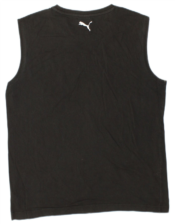 PUMA Masculino Graphic Vest Top Médio Preto