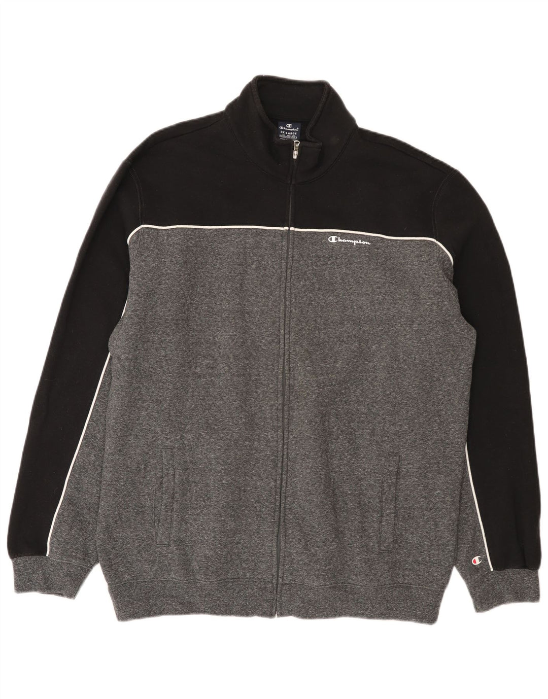 Jaqueta masculina Champion 3XL cinza colorblock algodão