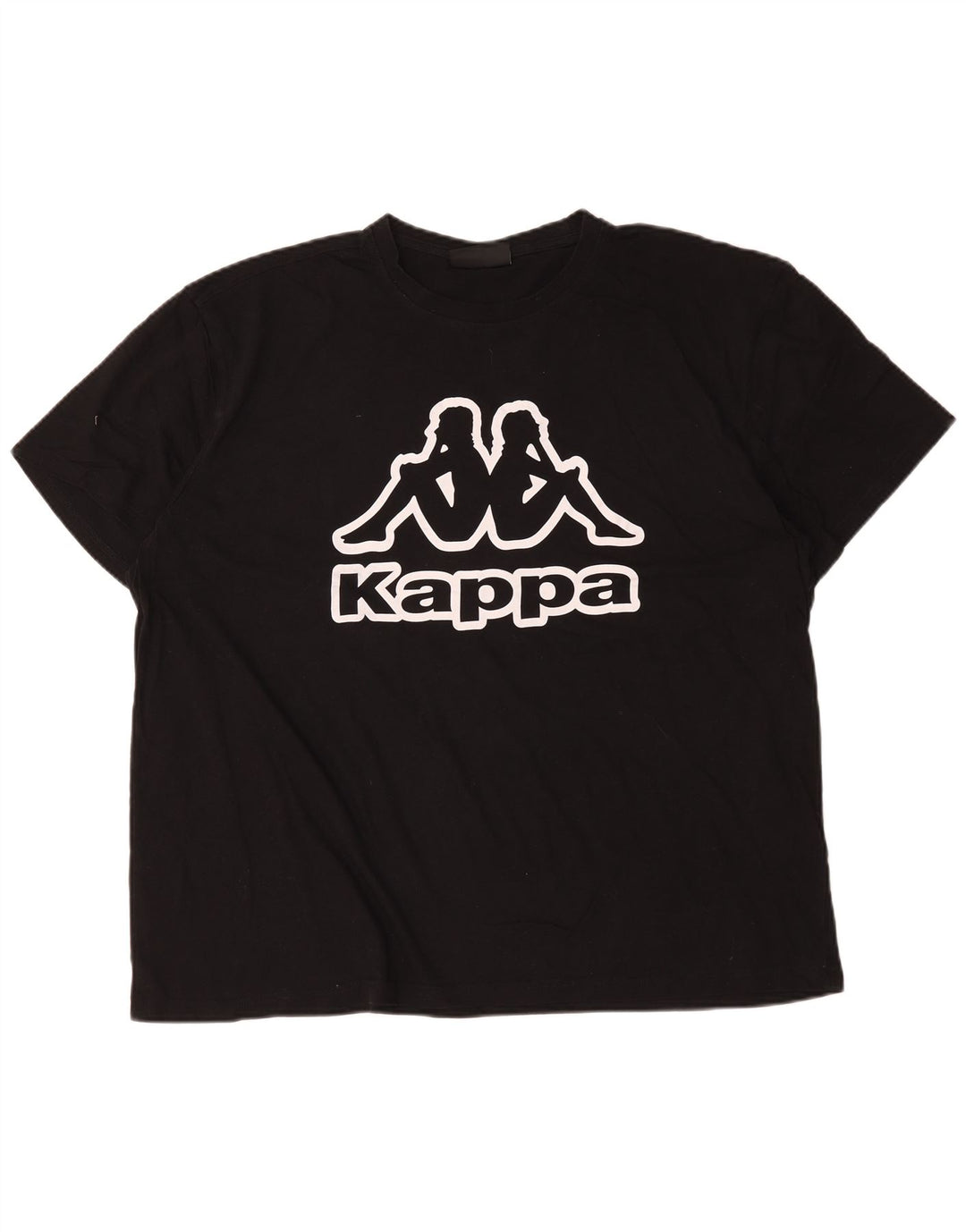 Camiseta gráfica masculina Kappa Top 4XL algodão preto
