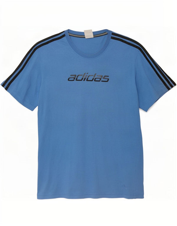 Adidas Camiseta Masculina Graphic Top Grande Algodão Azul