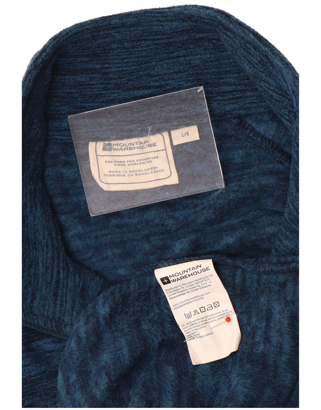 Mountain Warehouse Mens Zip Neck Fleece Jumper Grande Poliéster Salpicado Azul