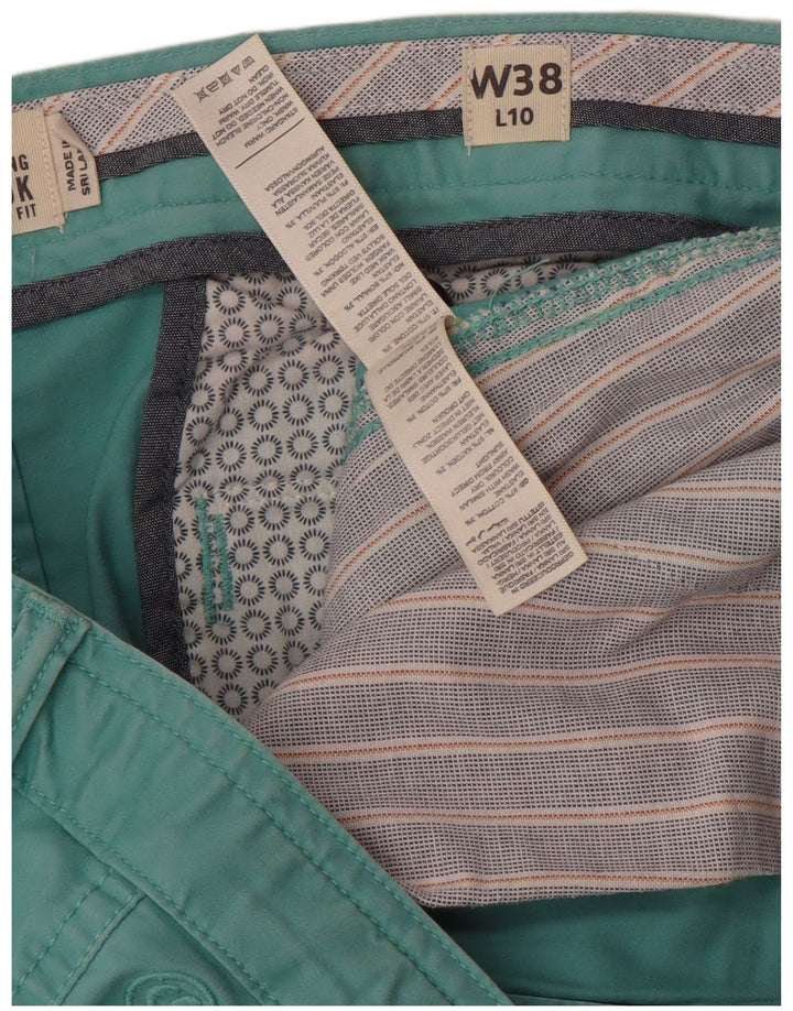 FAT FACE Mens Chino Shorts W38 XL Algodão Turquesa