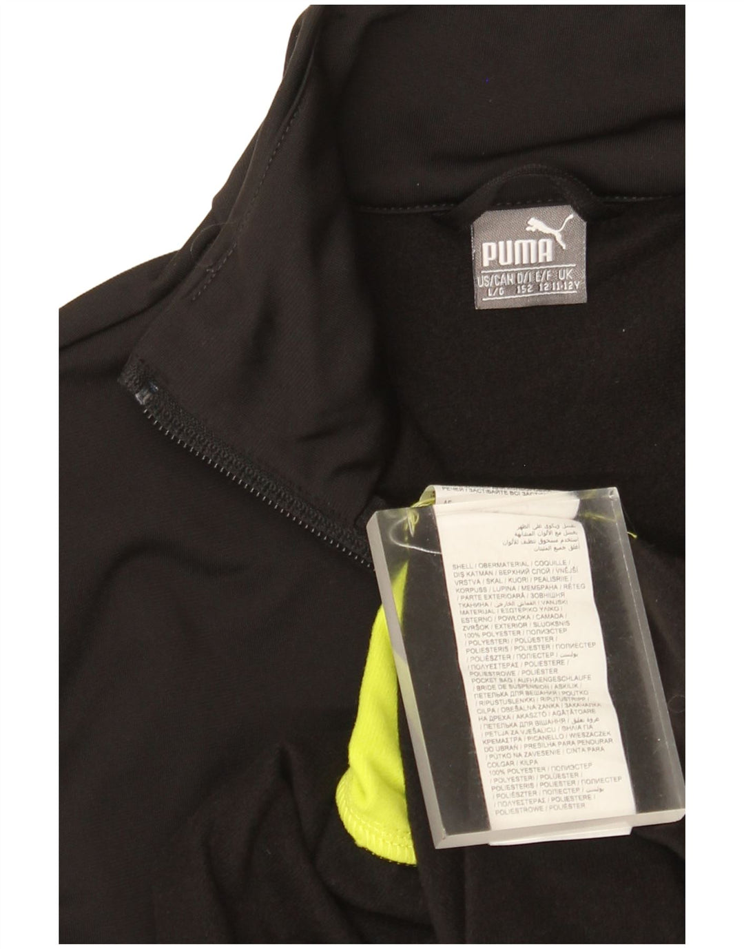 Jaqueta Puma Boys Graphic Tracksuit Top 11-12 Anos Preto Colorblock