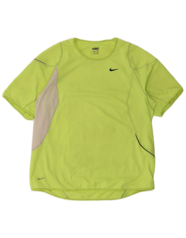 Camiseta masculina Nike Top UK 42/44 grande bloco colorido verde