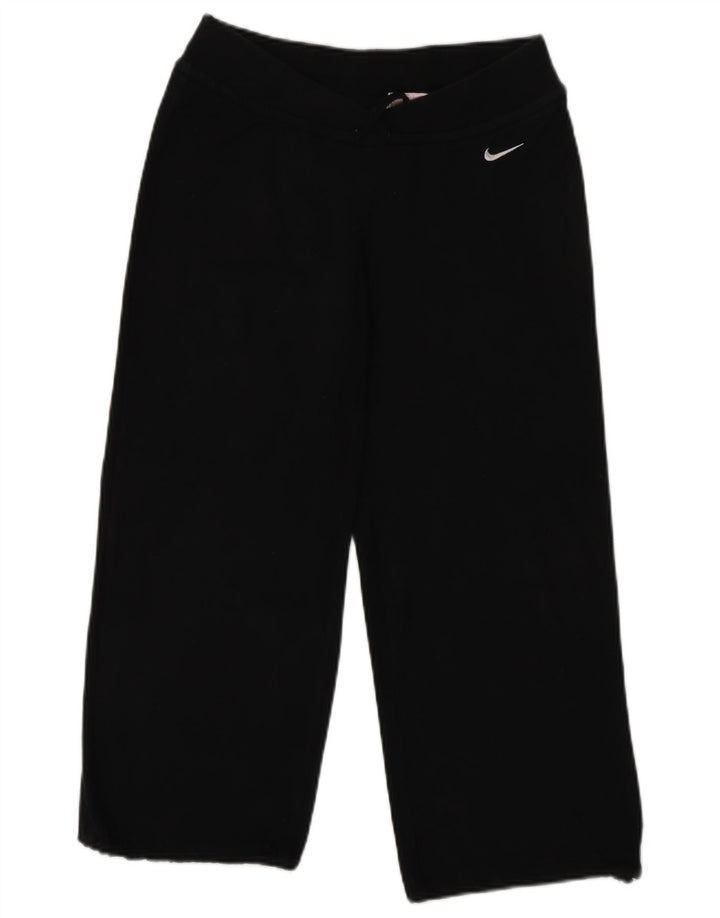 Calça de treino capri feminina NIKE Reino Unido 8/10 pequena preta de algodão