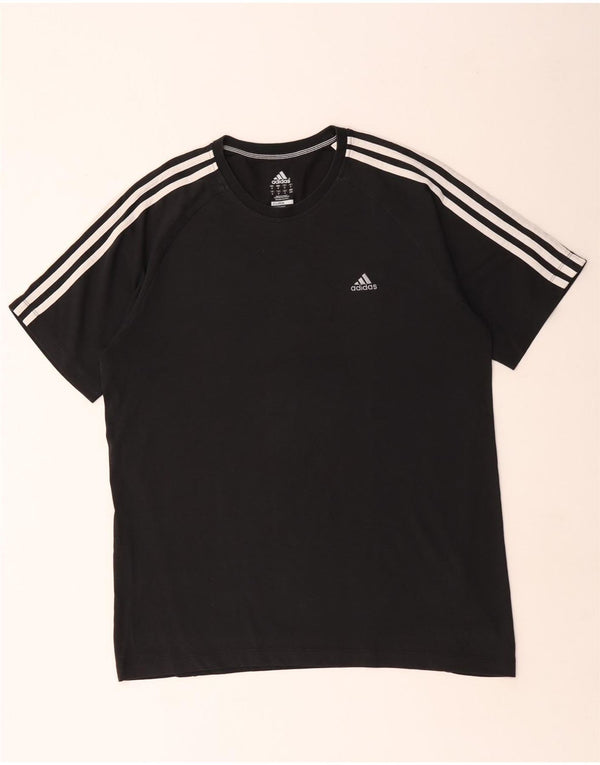 Adidas Mens Clima 365 Camiseta Top Médio Algodão Preto