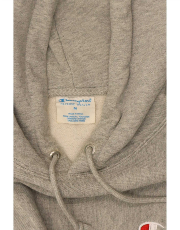 Jumper masculino Champion com capuz Reverse Weave de algodão manchado cinza médio