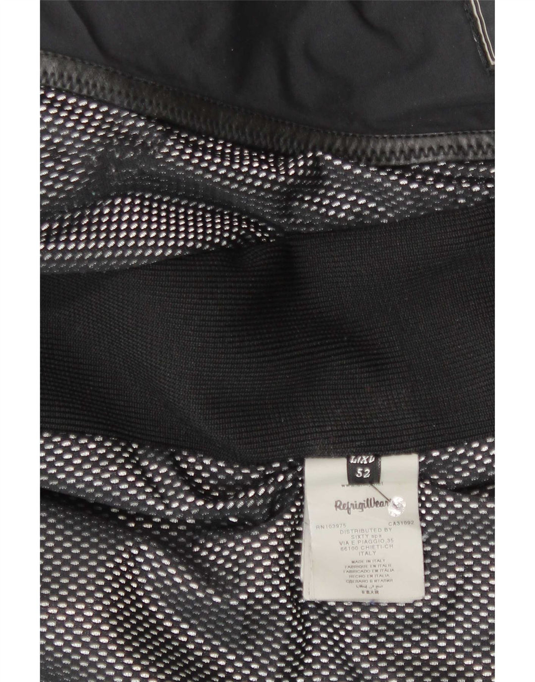 Jaqueta acolchoada masculina Refrigiwear UK 40 grande poliamida preta