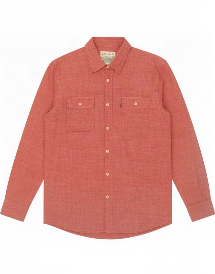 Camisa masculina Jack Wills médio algodão vermelho