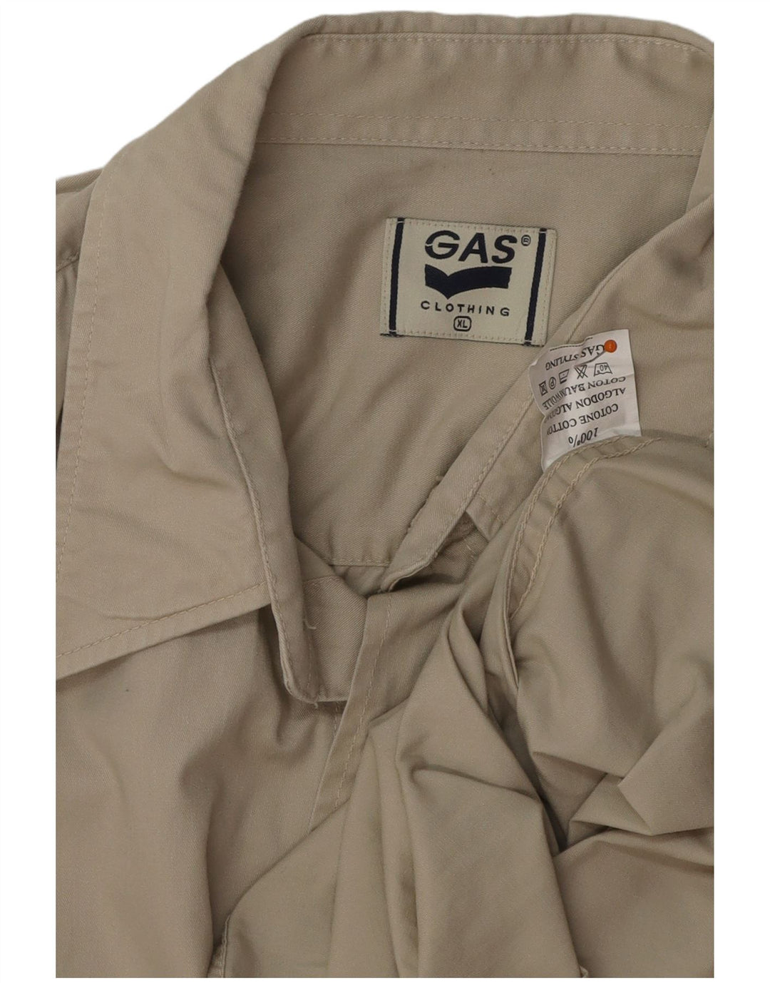 Camisa militar masculina GAS XL algodão bege
