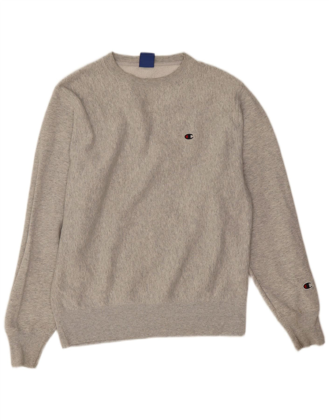 Champion moletom masculino jumper pequeno algodão manchado cinza