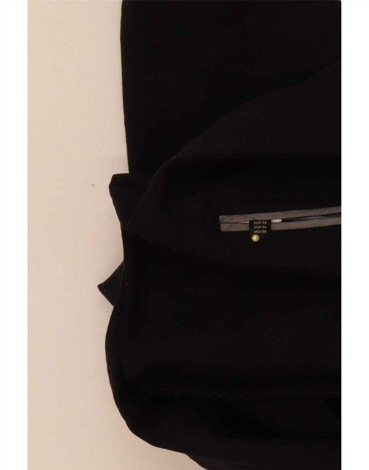 Jaqueta blazer masculina Massimo Dutti com 2 botões EU 56 XL lã preta