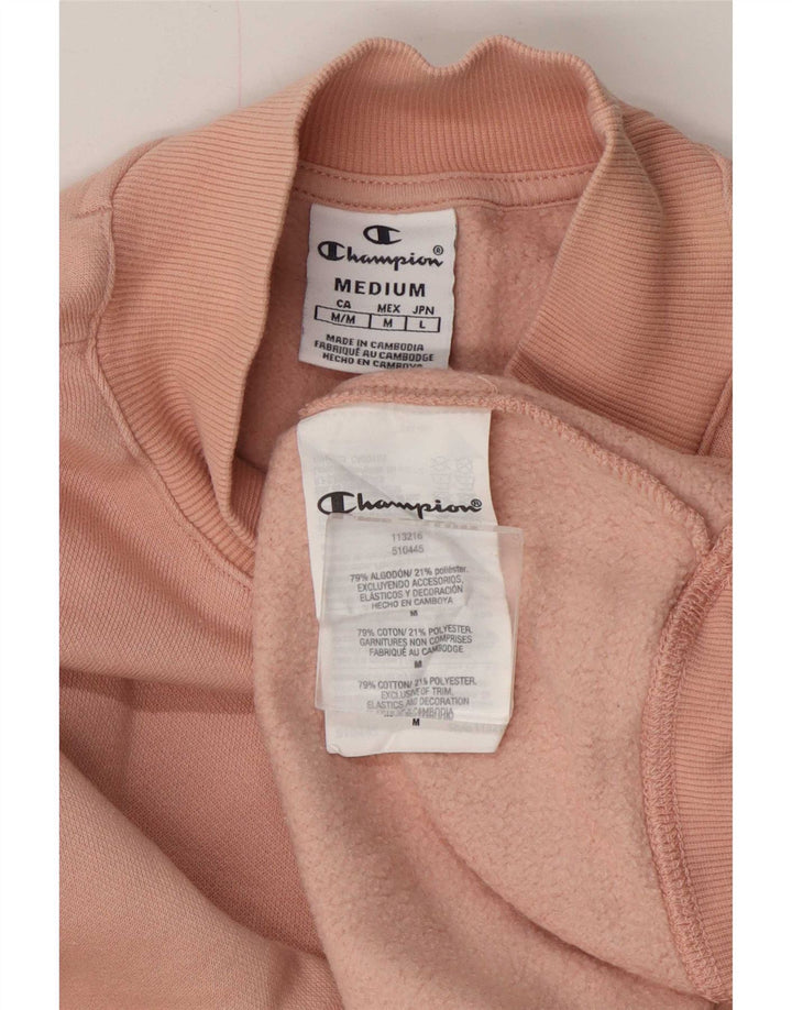 Jumper de moletom feminino grande Champion UK 14 algodão rosa médio