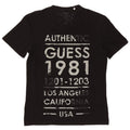 Guess Camiseta masculina gráfica Top médio preto