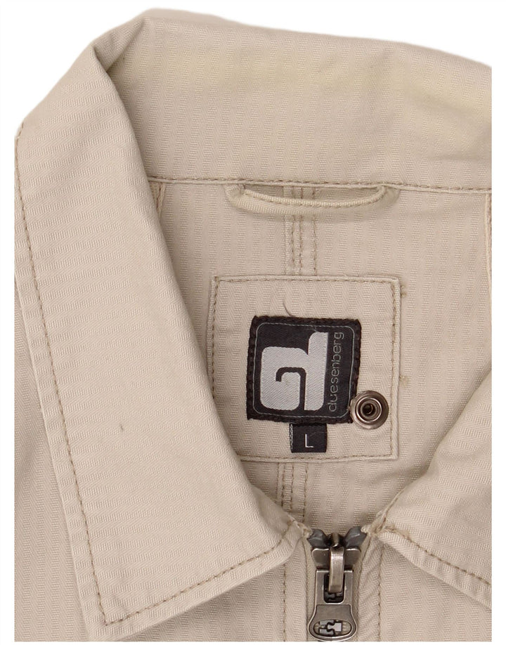Jaqueta utilitária masculina vintage UK 40 grande bege